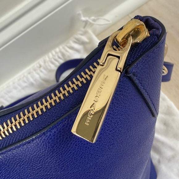 Versace Indigo Blue Medusa Leather Bag - Picture 9 of 9